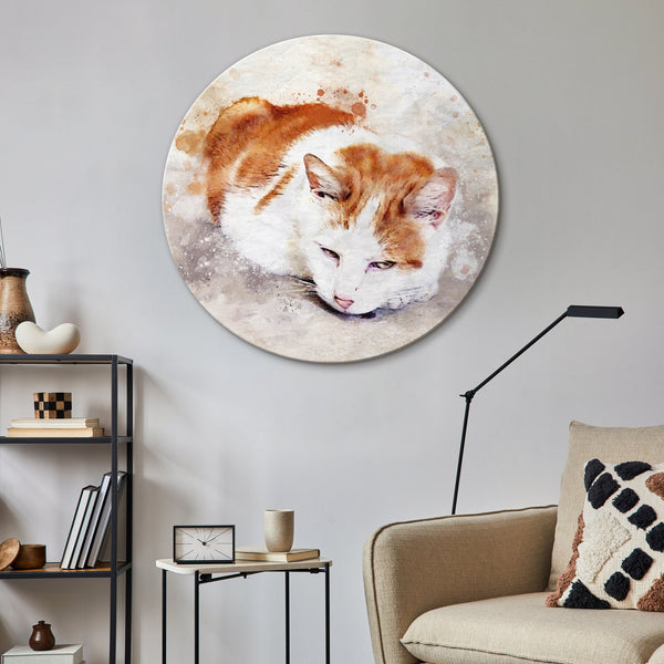Rundes handgemaltes Portrait nach Foto – Individuelle Kunst für dein Zuhause
