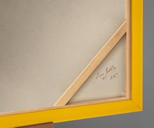 Handgemalte Acrylmalerei Abstrakt Rot Gelb Wanddeko