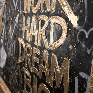 Handgemalte Wandkunst Büro