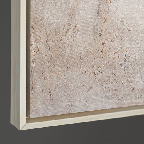 Kantenansicht Leinwand naturfarben abstrakt