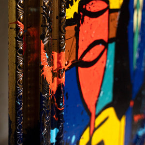 Leinwandbild Mit Rahmen Abstrakte Kunst