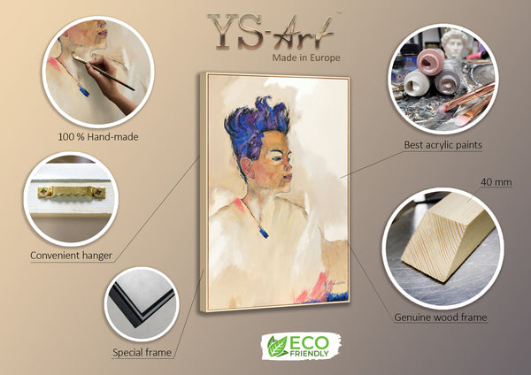 Leinwandbild Porträt handgemalt Figurative Kunst modern