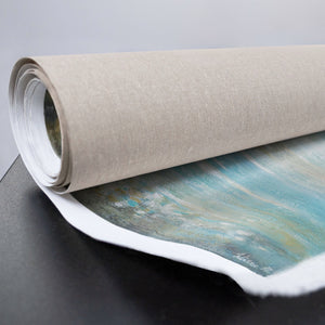 Blaue Wellen mit pastoser Acrylstruktur