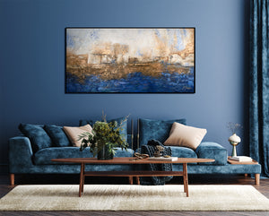 Artwork for living room with frame "Ultramarine"
