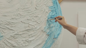 Abstract paintings with structure and geometry in the framework "Lines and Circles"