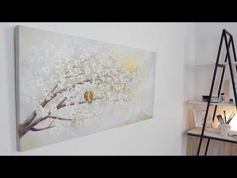Flower colourful canvas art with frame "Dawn"