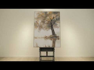 Handmade acrylic painting with frame "Lyrical tree"