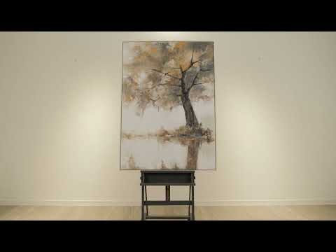 Handmade acrylic painting with frame "Lyrical tree"