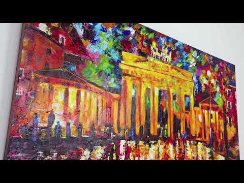 Framed cityscape wall art "Brandenburg Gate"