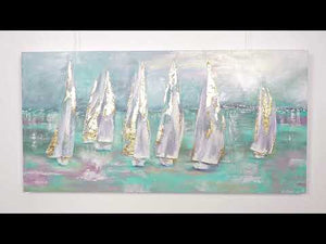 Artwork for living room with frame "Sailboats"