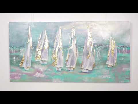 Artwork for living room with frame "Sailboats"