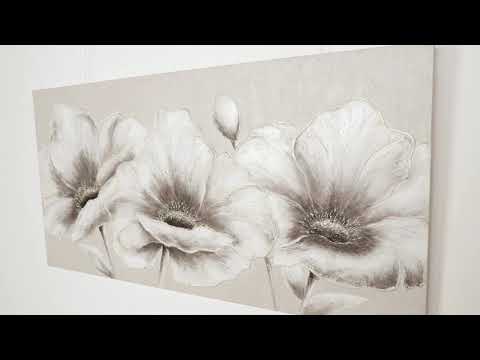 Modern art acrylic painting with frame "Flowers II"