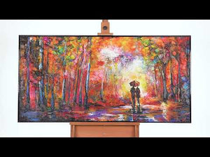 Modern romantic painting with frame "Romance"