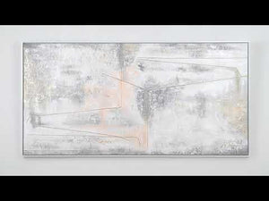 Hand painted wall art abstract "Golden ribbon"