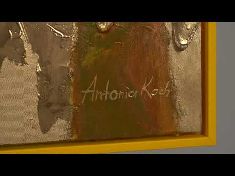 Abstraktes Gemälde auf Leinwand mit Struktur – „Inspiration“