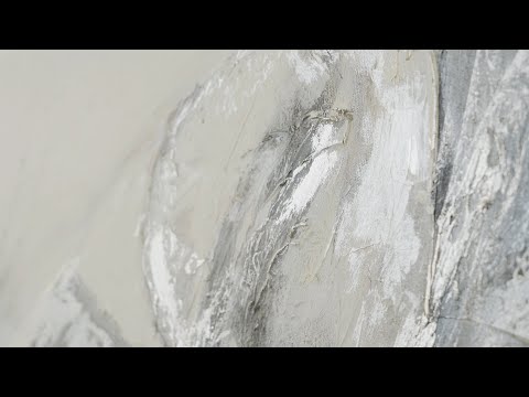 "Contrasting Reflections" Black White Art Hand-Painted Abstract Canvas Artwork with Frame 