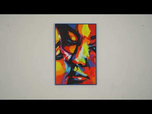 Gemälde handgemalt mit Rahmen "Farben der Liebe" Wohnzimmerdekoration