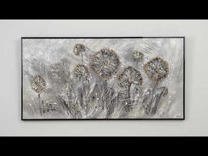 Modern floral painting with frame "Spring flowers"