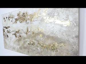 Gold abstract painting with frame "Shine gold"