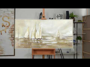 Moderne Struktur Bilder Handgemalt "Sonnenblendung"
