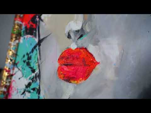 Modern Wall Art for Living Rooms - Abstract Painting with Frame