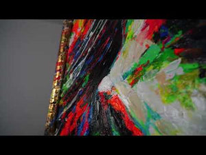 Handgemalte Bilder auf Leinwand mit Rahmen "Die Farben der Passion"