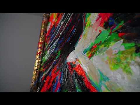 Handgemalte Bilder auf Leinwand mit Rahmen "Die Farben der Passion"