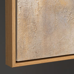 Reliefbild Acrylmalerei gold beige modern
