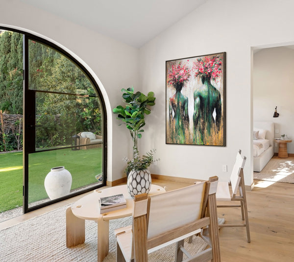 Strukturierte Oberfläche handgemalte Acrylmalerei Detail